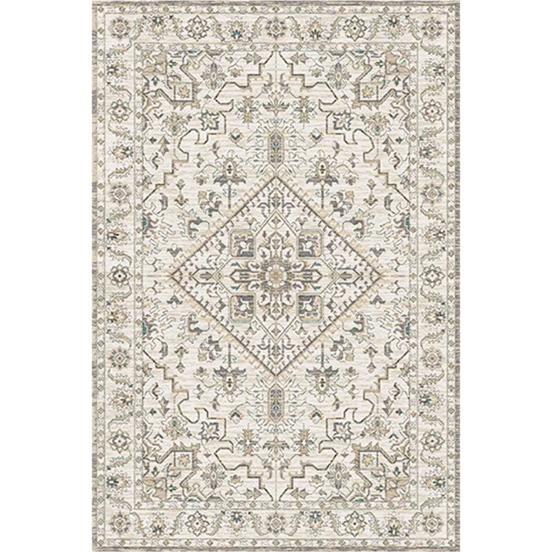 Synthétique persan multi-couleurs en détresse synthétique Tapis géométrique Tapis lavable sans glissement, tapis résistant des taches pour la maison