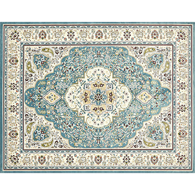 Rustic Persian Indoor Rug Multi Colored Florentine Carpet Washable Stain Resistant Anti-Slip Backing Rug for Room