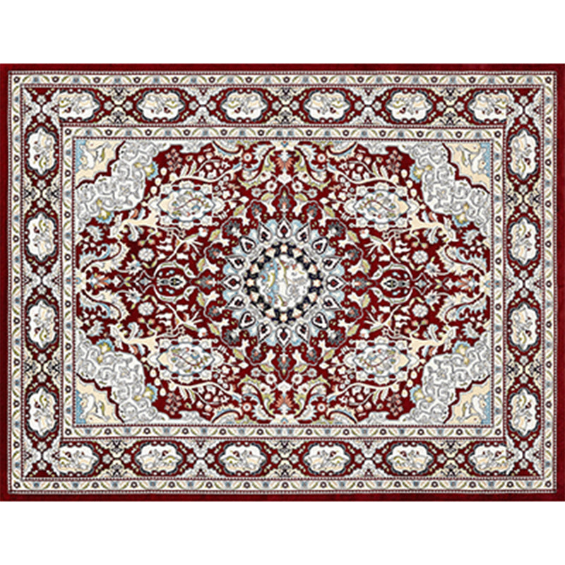 Rustic Persian Indoor Rug Multi Colored Florentine Carpet Washable Stain Resistant Anti-Slip Backing Rug for Room