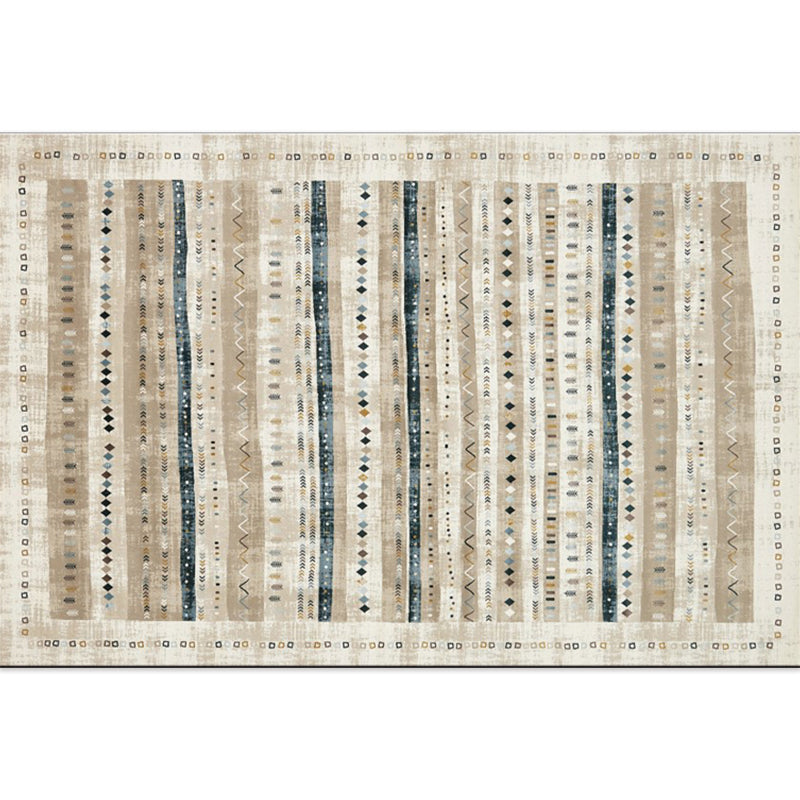 Nice Moroccan Rug Multi Colored Symmetric Print Carpet Non-Slip Machine Washable Pet Friendly Rug for Room