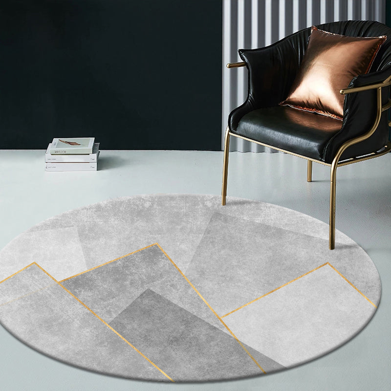 Veelkleurige Noordse gebied Rug Polyester Folies Lijn Samenvatting Rug niet-slip achterste Wasbare vlekbestendig vloerkleed voor woningdecoratie