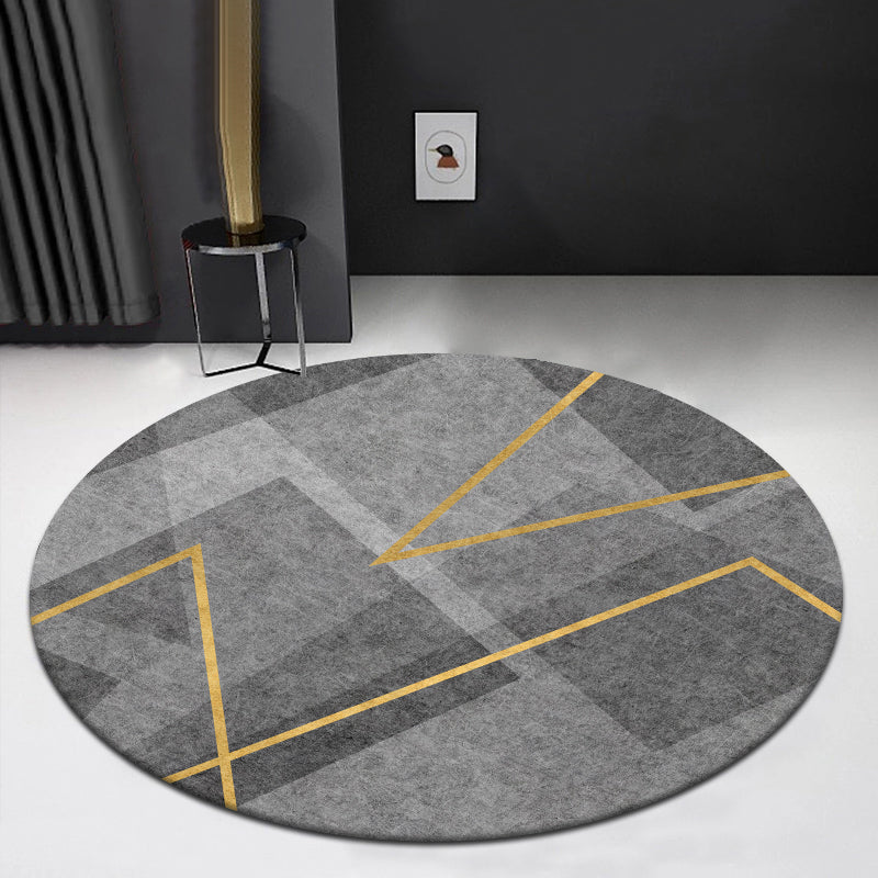 Veelkleurige Noordse gebied Rug Polyester Folies Lijn Samenvatting Rug niet-slip achterste Wasbare vlekbestendig vloerkleed voor woningdecoratie