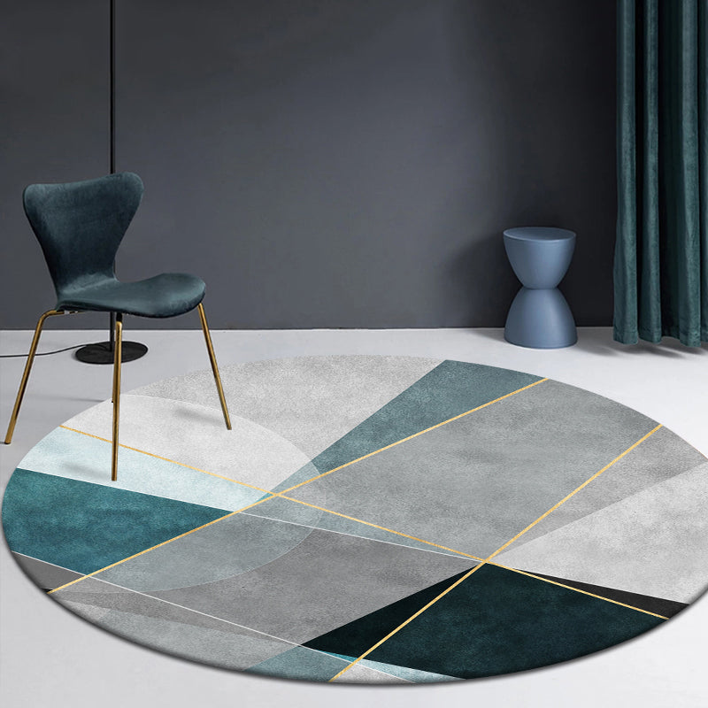 Veelkleurige Noordse gebied Rug Polyester Folies Lijn Samenvatting Rug niet-slip achterste Wasbare vlekbestendig vloerkleed voor woningdecoratie