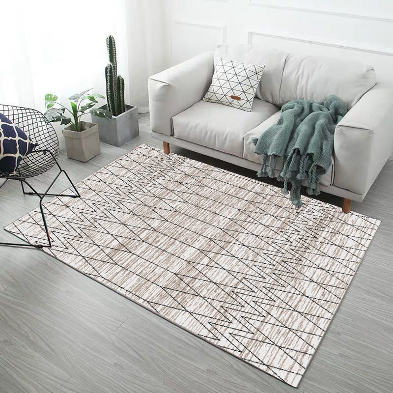 Minimalistischer, moderner Teppich für den Innenbereich, mehrfarbiger geometrischer Teppich, rutschfester, schmutzabweisender, maschinenwaschbarer Teppich für die Heimdekoration
