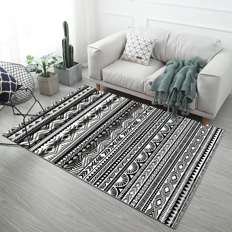 Minimalistischer, moderner Teppich für den Innenbereich, mehrfarbiger geometrischer Teppich, rutschfester, schmutzabweisender, maschinenwaschbarer Teppich für die Heimdekoration