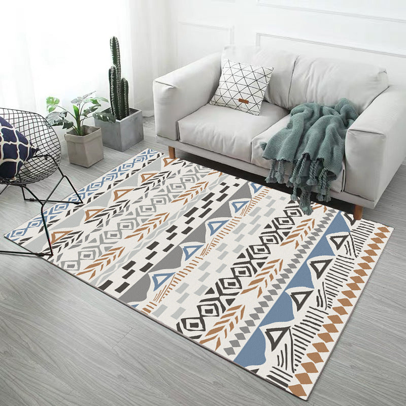 Minimalistischer, moderner Teppich für den Innenbereich, mehrfarbiger geometrischer Teppich, rutschfester, schmutzabweisender, maschinenwaschbarer Teppich für die Heimdekoration