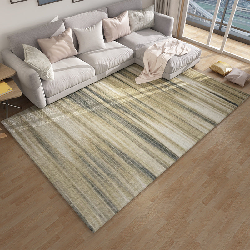Nordic Geometric Pattern Rug Multi-Color Polypropylene Carpet Anti-Slip Washable Stain Resistant Rug for Great Room