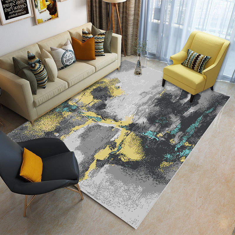 Speciaal veelkleurig 3D geometrisch tapijt Polyester Scandinavisch tapijt Antislip achterkant Huisdiervriendelijk Machinewasbaar tapijt voor woondecoratie