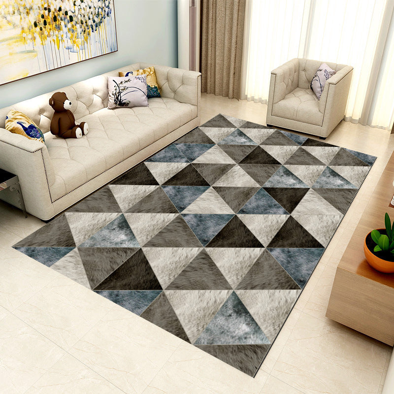 Speciaal veelkleurig 3D geometrisch tapijt Polyester Scandinavisch tapijt Antislip achterkant Huisdiervriendelijk Machinewasbaar tapijt voor woondecoratie