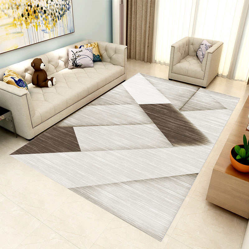 Special Multicolor 3D Geometric Rug Polyester Nordic Rug Anti-Slip Backing Pet Friendly Machine Washable Rug for Home Decor