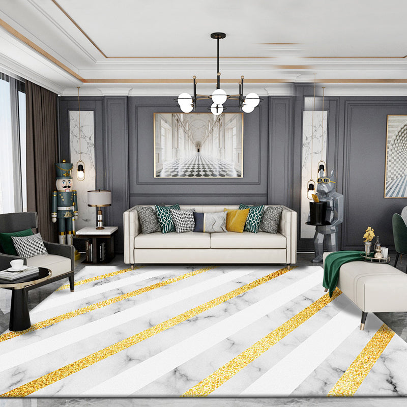 Elegant Modernist Rug Multi Color Geometric Carpet Pet Friendly Anti-Slip Backing Machine Washable Rug for Guest Room