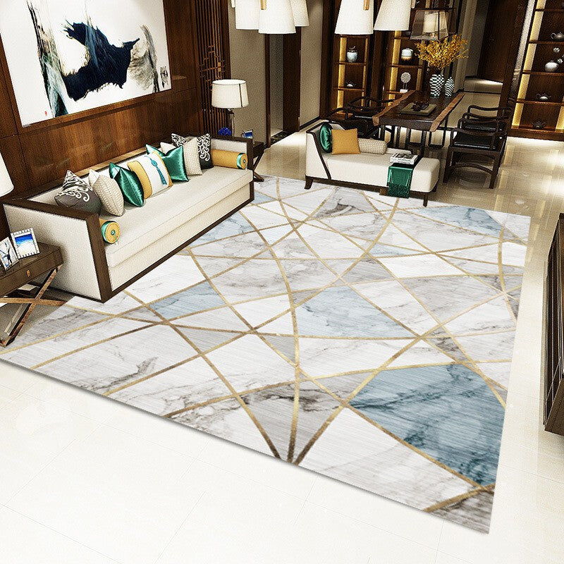 Kunstdecor geometrisch patronen met een patroon multolor eenvoud tapijt polyester kleurbestendige anti-slip machine wasbaar tapijt voor kamer