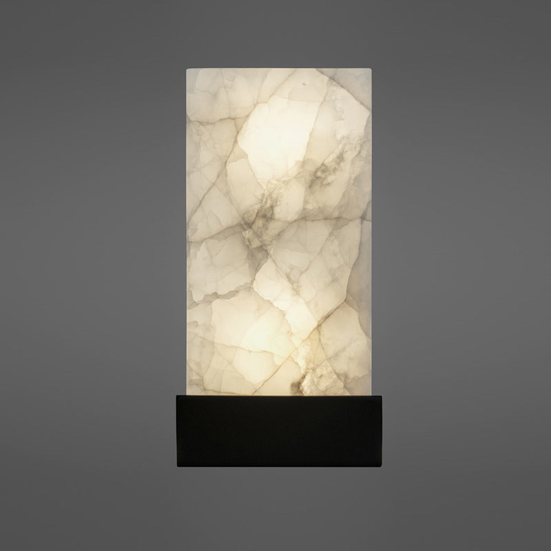 Estilo nórdico Rectangle Shade Splique Mica Mica Luz de pared de sala de estar simple