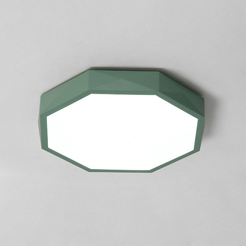 Ottagono Formato Camera Da Letto Flush Lighting Acrilico Semplicistico LED Flush Montaggio di montaggio