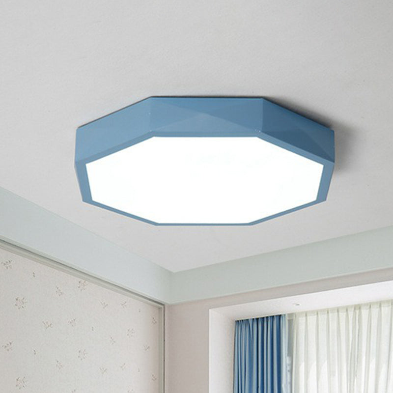 Ottagono Formato Camera Da Letto Flush Lighting Acrilico Semplicistico LED Flush Montaggio di montaggio