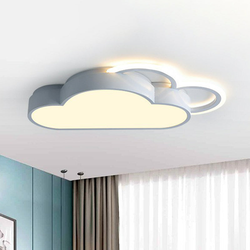 Simplistic Cloud Shaped Flush Mount Lighting Acrylic Bedroom LED Flush Mount Fixture
