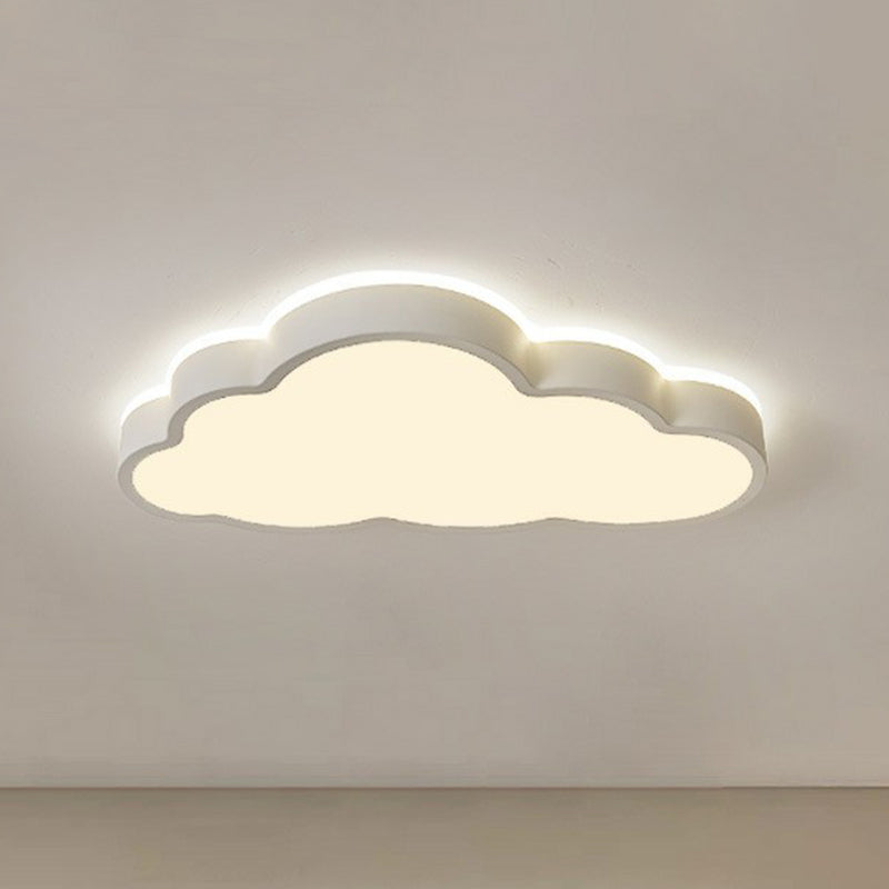 Macaron Cloud Shaped Flush Lighting Acrylic Bedroom LED Flush Ceiling Light Fixture
