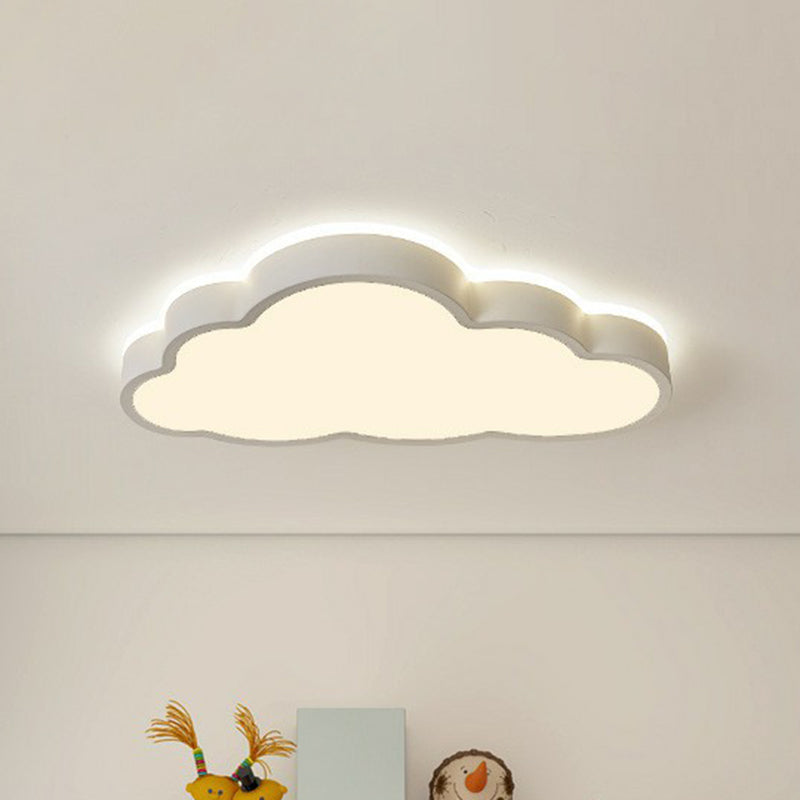 Macaron Cloud Shaped Flush Lighting Acrylic Bedroom LED Flush Ceiling Light Fixture