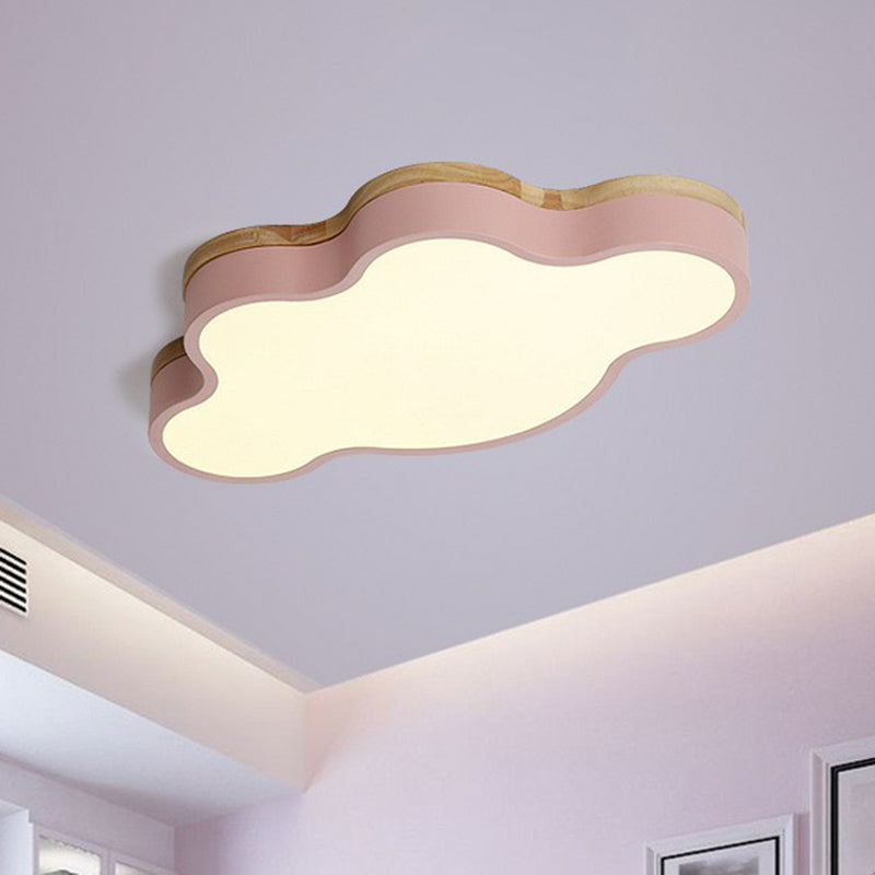 Cloud Flush Mount Lighting Simplistic Acrylic Kids Bedroom LED Flush Mount Fixture