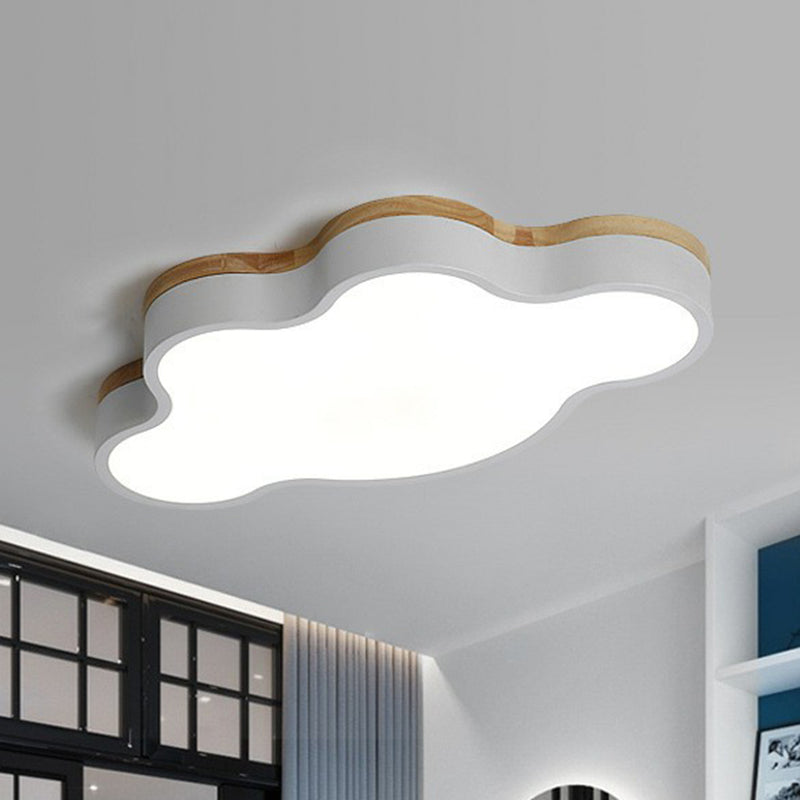 Cloud Flush Mount Lighting Simplistic Acrylic Kids Bedroom LED Flush Mount Fixture