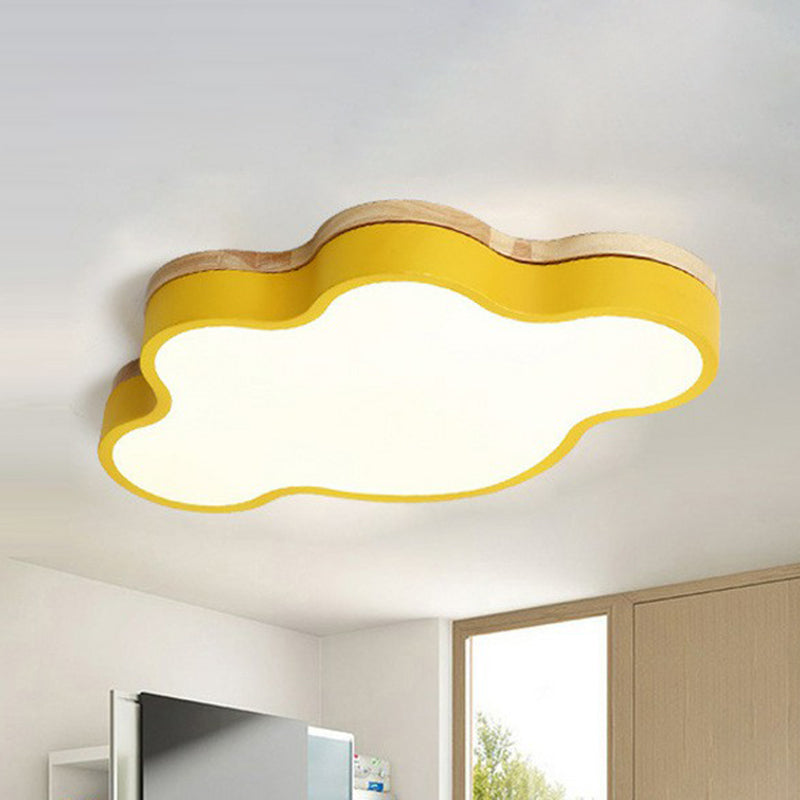 Cloud Flush Mount Lighting Simplistic Acrylic Kids Bedroom LED Flush Mount Fixture