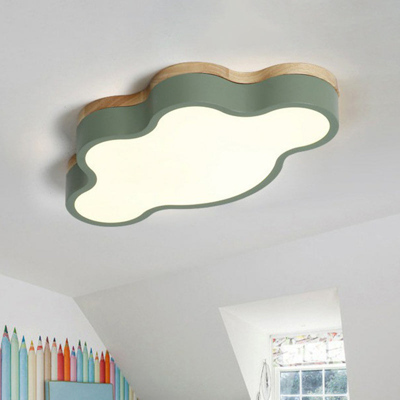 Cloud Flush Mount Lighting Simplistic Acrylic Kids Bedroom LED Flush Mount Fixture