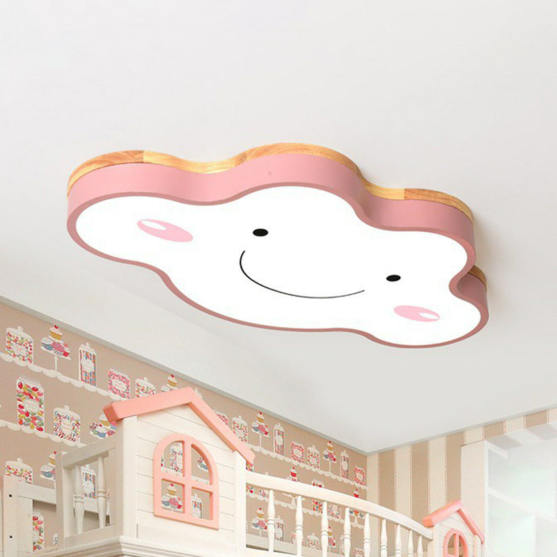 Acrylic Smiling Cloud LED Flush Mount Cartoon Flushmount Ceiling Light for Nursery