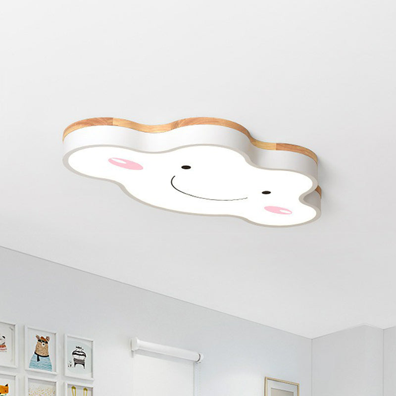 Acrylic Smiling Cloud LED Flush Mount Cartoon Flushmount Ceiling Light for Nursery