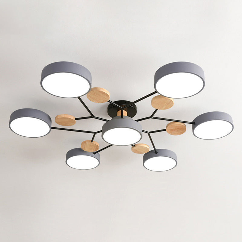 Light lampada il lampada del soffitto a LED a LED a LED rotondo acrilico semplice.