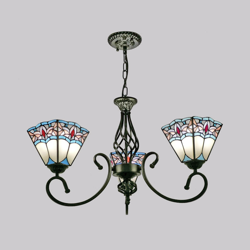 Piramide ombra lampadario a sospensione in vetro colorato vetro tradizionale luce sospesa per sala da pranzo