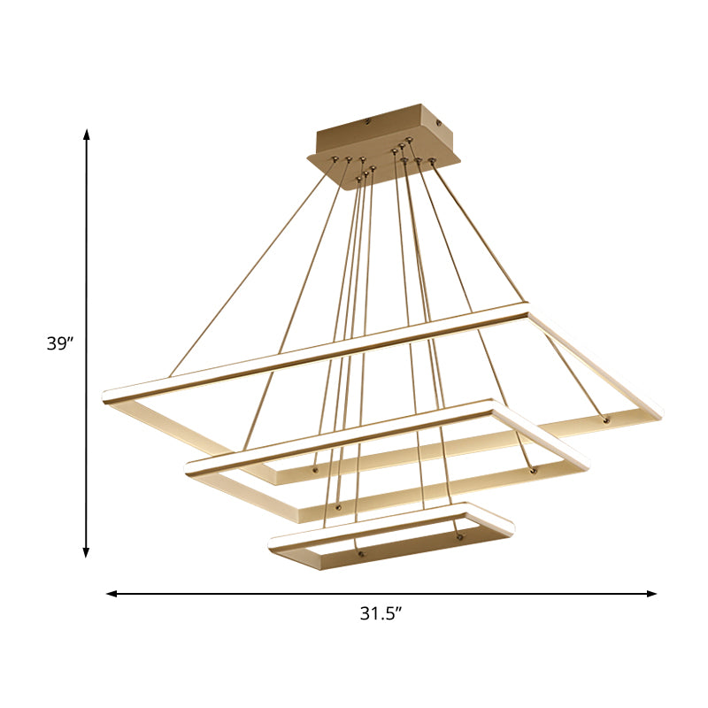 Lumo rettangolare a livello rettangolare Light Acrilic Acrilico a 3 luci a LED Black Light Aitura in luce bianca/calda