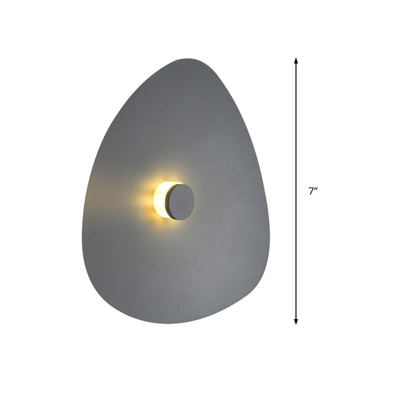 Minimal Flaky Sconce Light 7"/9"/11" Wide Acrylic LED Wall Mounted Light Fixture in Grey/White