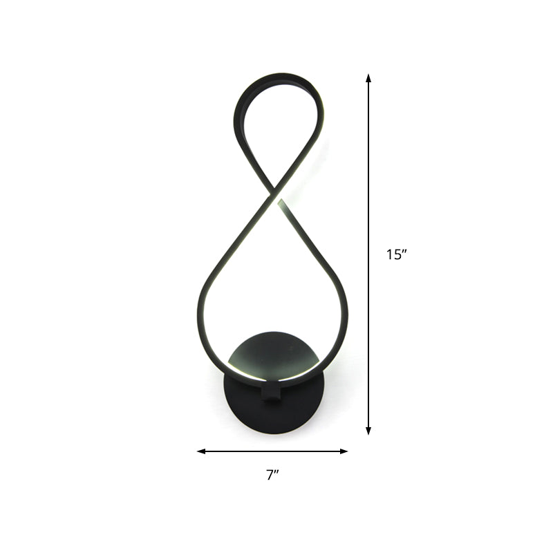 Éclairage d'applications à LED noir de forme noire Éclairage mural acrylique élégant en lumière neutre / chaude / blanche