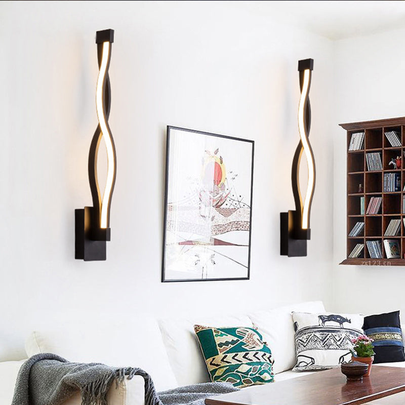 Acryl Twending Body Wand Licht SCONCE Moderne zwart/witte wandmontage Lamp in neutraal/warm/wit licht