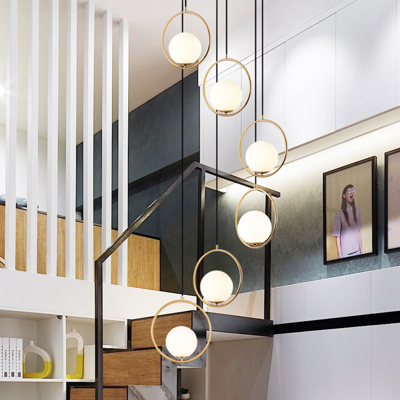 Lampada a soffitto a soffitto a soffitto a soffitto a soffitto contemporaneo con anello di alone in nero