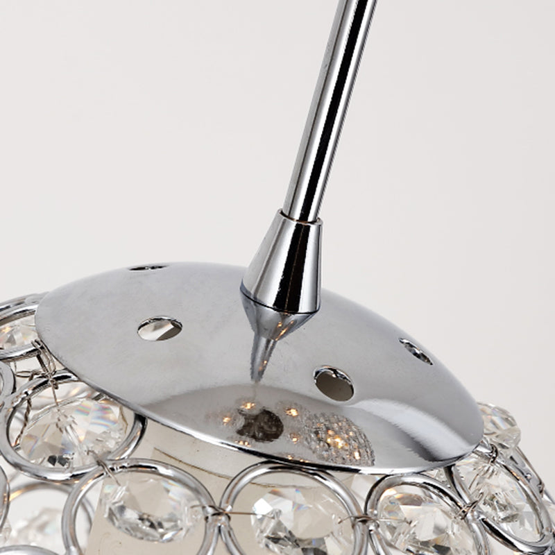 Artistic Hollowed out Ball Multi Ceiling Lamp Metallic 10 Bulbs Staircase Suspension Light Fixture in Silver