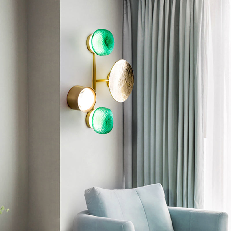 Minimalist Orbit Wall Sconce Lamp 10"/12.5"/17" Wide Metallic Wall Light Fixture in Brass, White Light