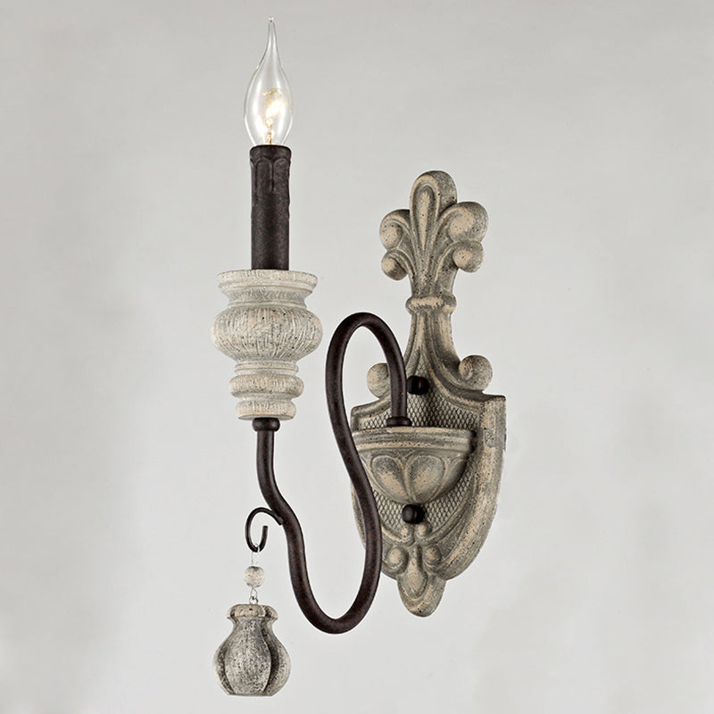 Lámpara de pared de la pared de la lámpara de pared de resina de la sala de estar de la sala de estar de la pared de la pared con brazo curvo en dorado negro