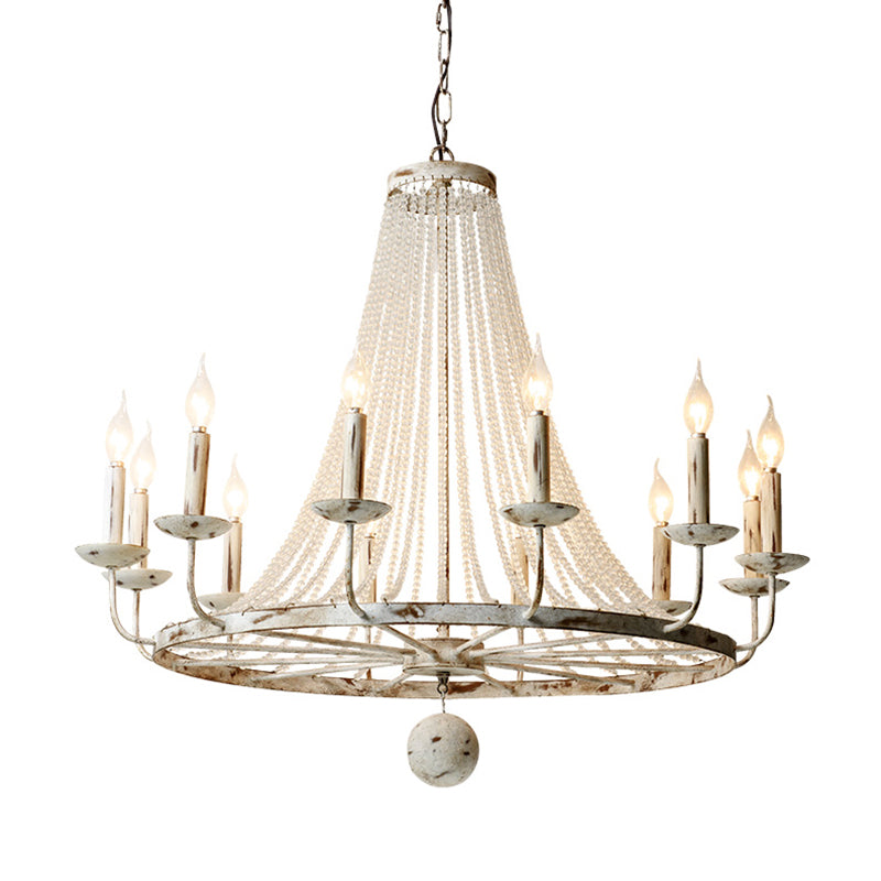 Candelabra Antique Candelabra Lighting Metal Pendant Light avec décoration de perles de cristal