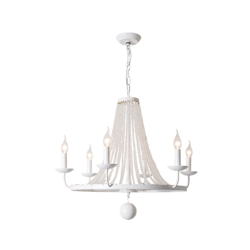 Candelabra Antique Candelabra Lighting Metal Pendant Light avec décoration de perles de cristal