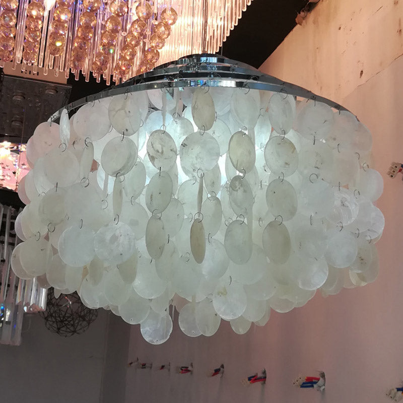 Éclairage de plafond à corde suspendue coquille