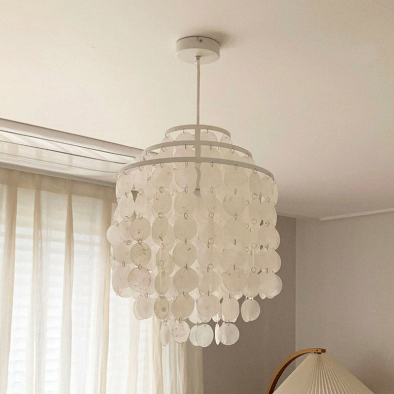 Éclairage de plafond à corde suspendue coquille
