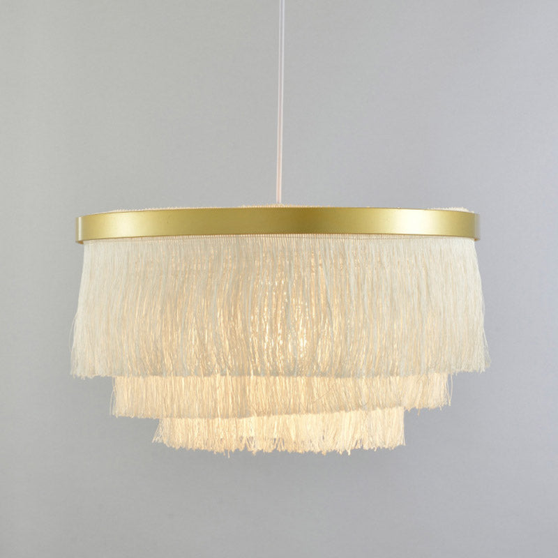 Lámpara colgante de minimalismo de luz de techo dorado marginal para sala de estar para sala de estar