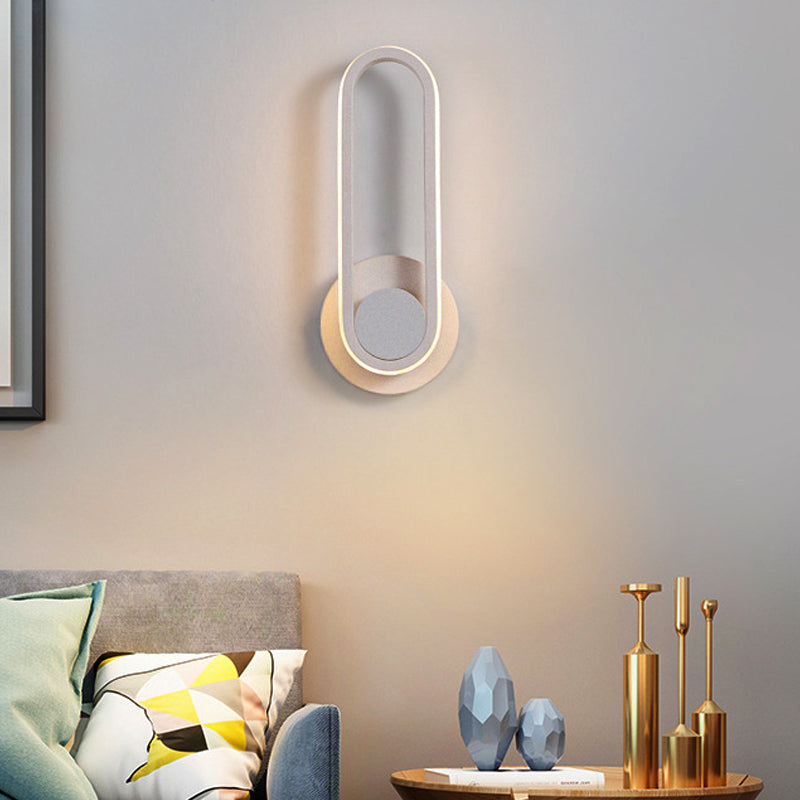 Lumière minimaliste OBLONCH-RING LEIL LETHÉLIQUE DE LED ACRYLIQU