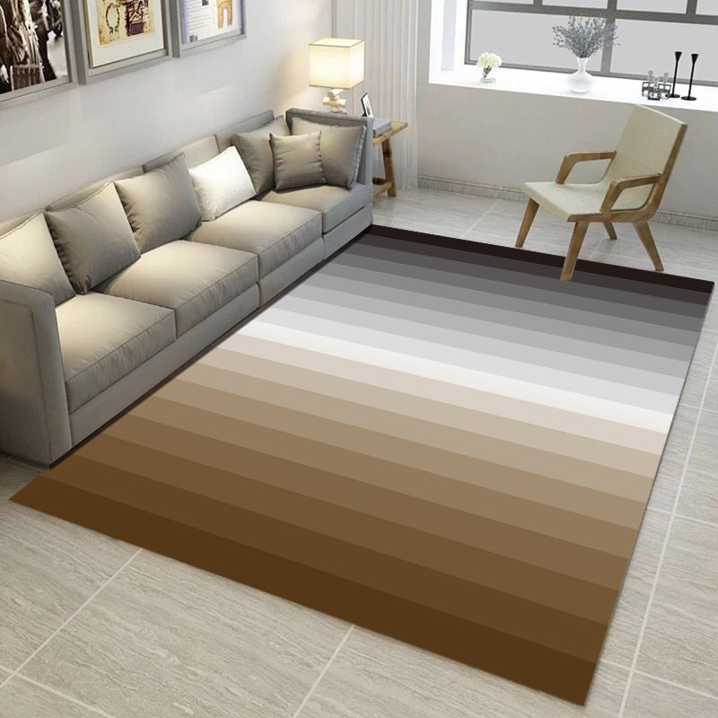 Multi Color Simple Style Rug Polypropylene Geometric Print Rug Washable Non-Slip Backing Pet Friendly Rug for Living Room