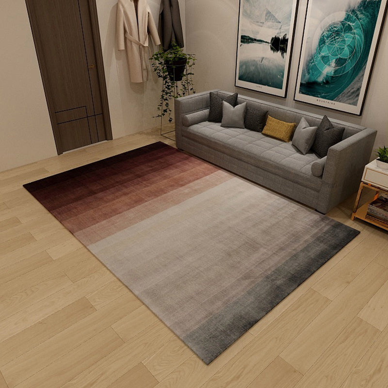 Simplicity Living Room Rug Multi-Color Geometrical Area Carpet Polyester Pet Friendly Anti-Slip Machine Washable Rug