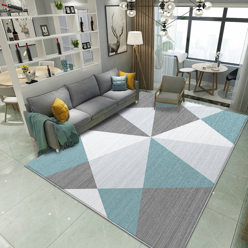Comfort Multicolor 3D Triangle Trug Polyester Minimalisme Rug kleurbestendige huisdiervriendelijke niet-slip achteruitgang binnen tapijt voor hotel
