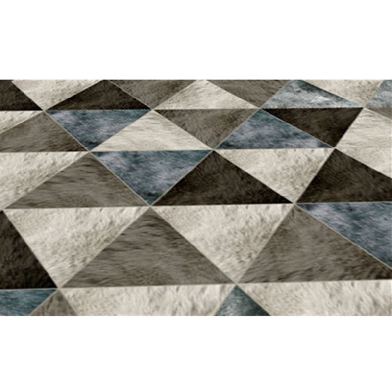Modern Home Decorative Rug Multi Colored Geometry Area Rug Polypropylene Washable Stain Resistant Non-Slip Backing Rug