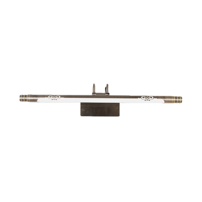 Rohr Badezimmer Eitelkeitslicht Klassische Metall -LED -Bronze/Messinglampe in Weiß/warmem Licht, 21 "/26"/29 "W.