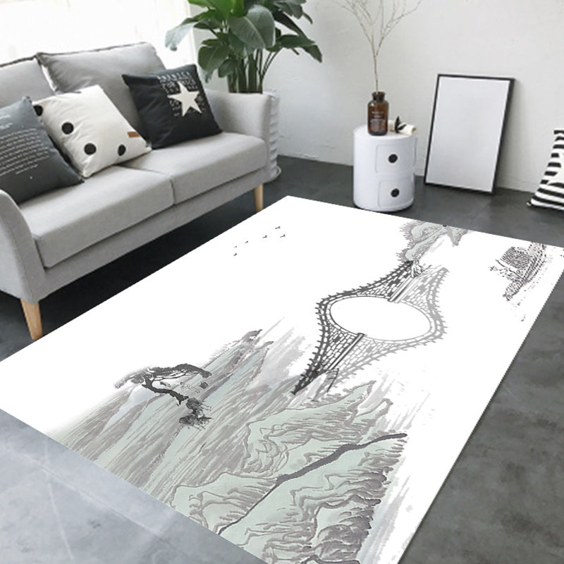 Environmental Modern Area Rug Multi Colored Geometrical Rug Pet Friendly Non-Slip Machine Washable Rug for Home